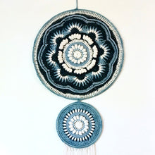 Load image into Gallery viewer, Full image of the Ravenna Mandala Wall Art in Eco-Fusion Yarn by Nurturing Fibres