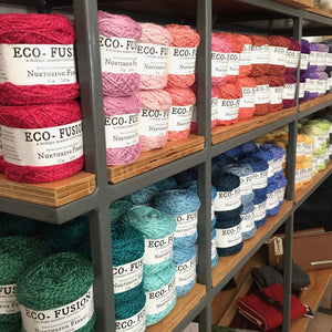 Nurturing Fibres Eco-Fusion Yarn comes in so many colors!