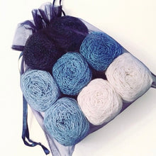 Load image into Gallery viewer, Midnight Sky Colorway Kit, in Nurturing Fibres&#39; Eco-Fusion Yarn 