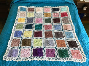 Bonni's Wheat Cabled Heirloom Baby Blanket Kit