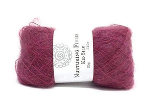 Nurturing Fibres Kid Silk Lace in Claret