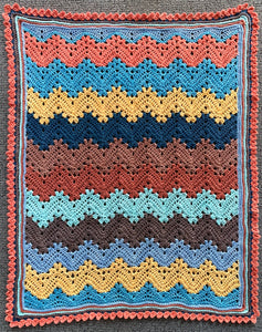 Betty McKnit's 6 Day Baby Blanket re-imagined in Nurturing Fibres Gender Nuetral Version