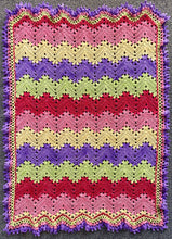 Load image into Gallery viewer, Betty McKnit&#39;s 6 Day Baby Blanket re-imagined in Nurturing Fibres Girl Version