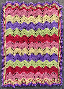 Betty McKnit's 6 Day Baby Blanket re-imagined in Nurturing Fibres Girl Version