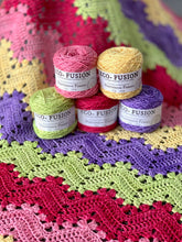 Load image into Gallery viewer, Betty McKnit&#39;s 6 Day Baby Blanket re-imagined in Nurturing Fibres Girl Version