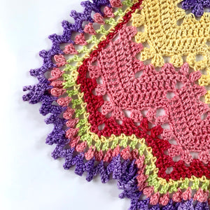 Betty McKnit's 6 Day Baby Blanket re-imagined in Nurturing Fibres Girl Version