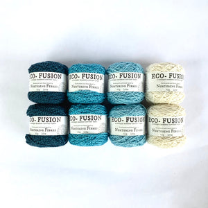 Midnight Sky Colorway Kit, in Nurturing Fibres' Eco-Fusion Yarn 
