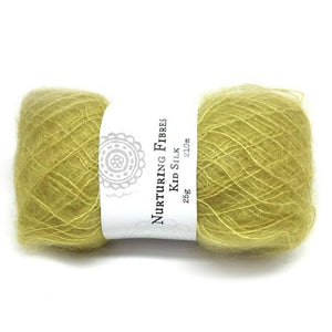 Nurturing Fibres Kid Silk Lace in Sunlit Kelp