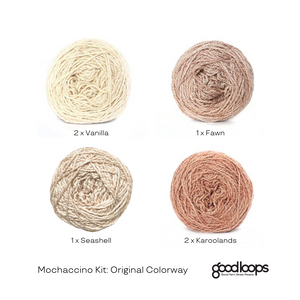 Nurturing Fibres Mochaccino Shawl in Original colors