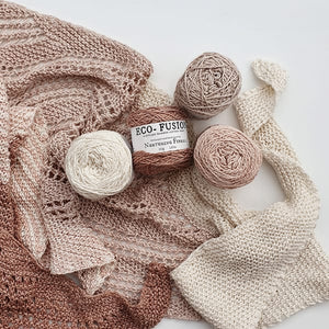 Mochaccino Shawl Kit | A knitted Shawl by Juanita Muir