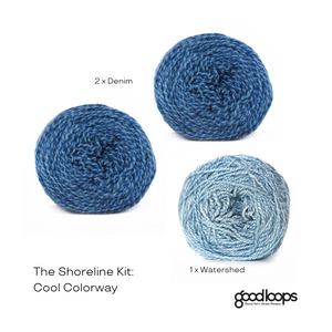 Shoreline Shawl Yarn Kit | A knitted Shawl by Juanita Muir