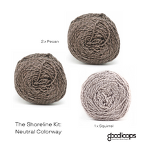 Load image into Gallery viewer, Shoreline Shawl Yarn Kit | A knitted Shawl by Juanita Muir