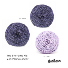 Load image into Gallery viewer, Shoreline Shawl Yarn Kit | A knitted Shawl by Juanita Muir