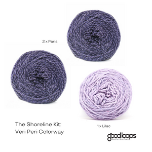 Shoreline Shawl Yarn Kit | A knitted Shawl by Juanita Muir