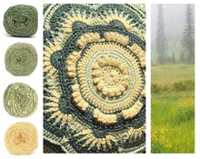 Load image into Gallery viewer, Meadows Colorway Collage, in Nurturing Fibres&#39; Eco-Fusion Yarn 