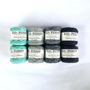 Mountain Glacier Colorway Kit, in Nurturing Fibres' Eco-Fusion Yarn 